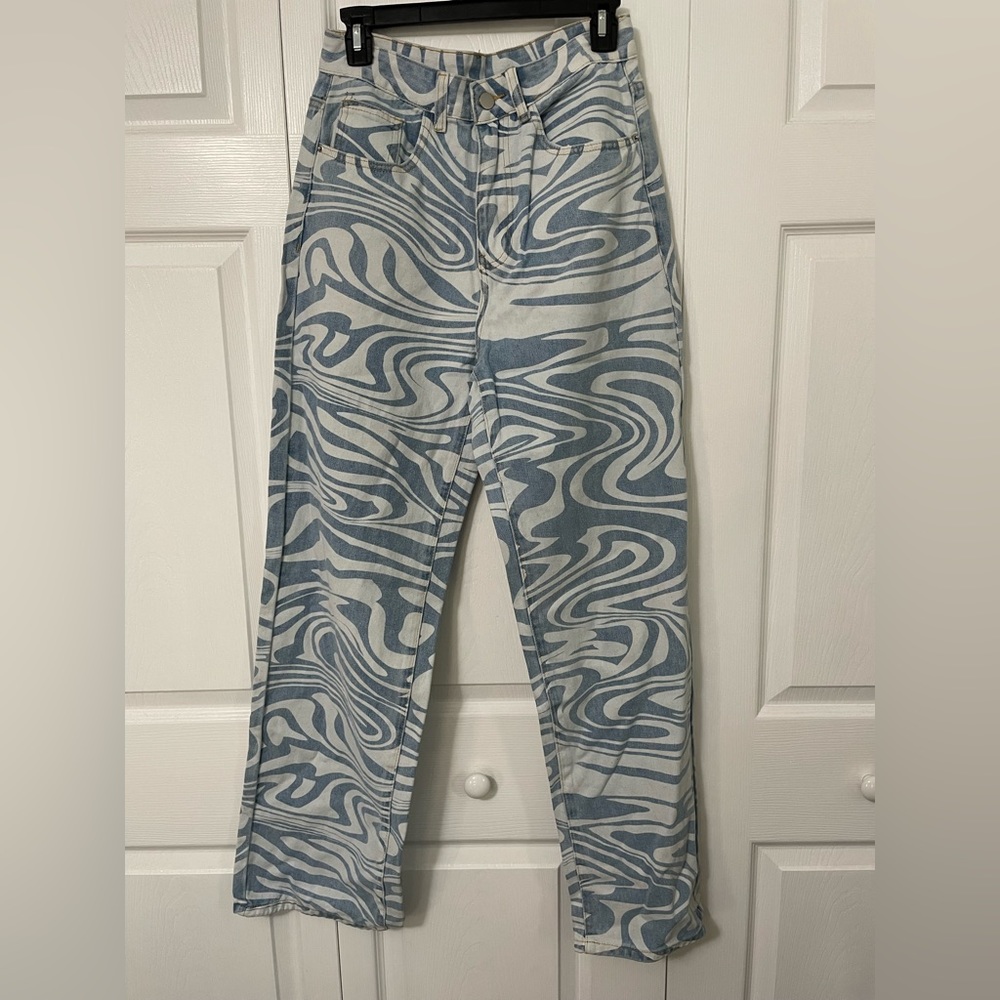 Water Patterned Jeans - Picture 2 of 5
